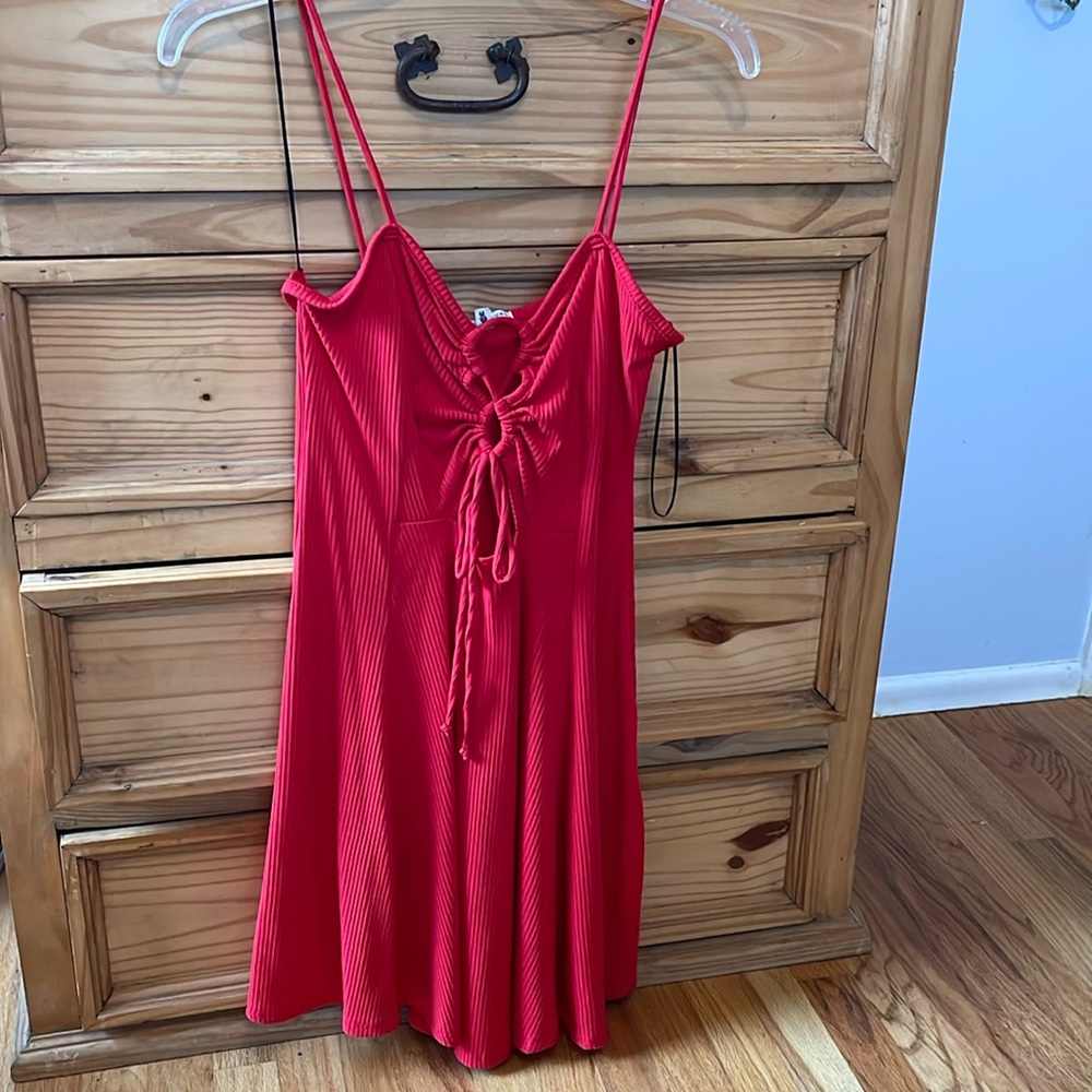 Earthbound Trading Co. red minidress